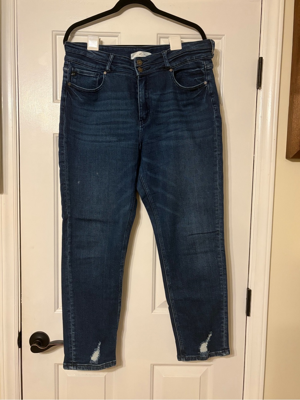 KanCan Dark Blue High-Rise Ankle Jeans